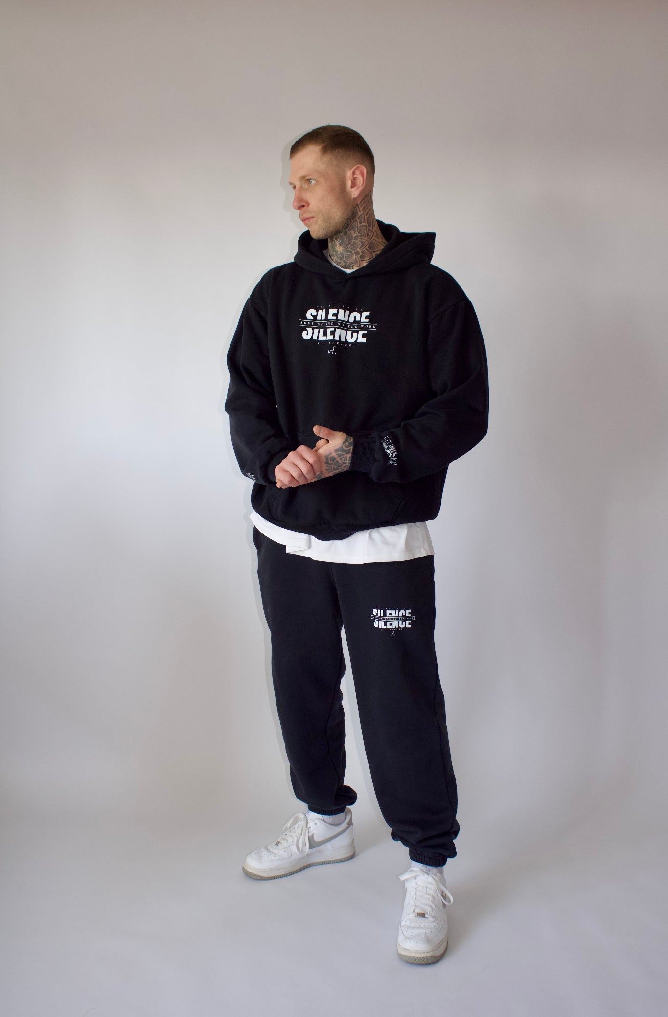 vi. BUILD IN SILENCE Oversized Hoodie men